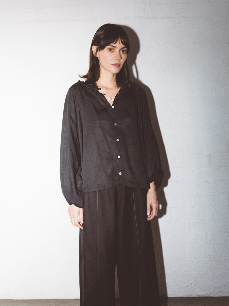 The Peddler Top in Remnant Raw Silk