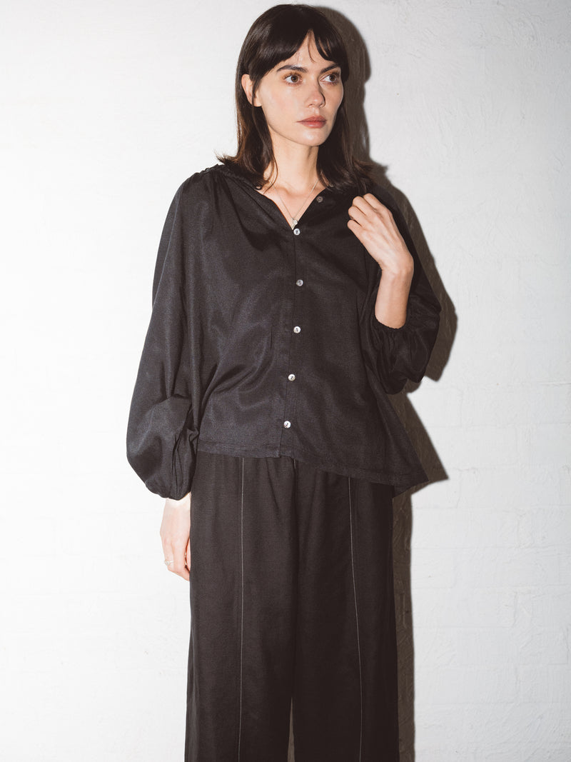 The Peddler Top in Remnant Raw Silk